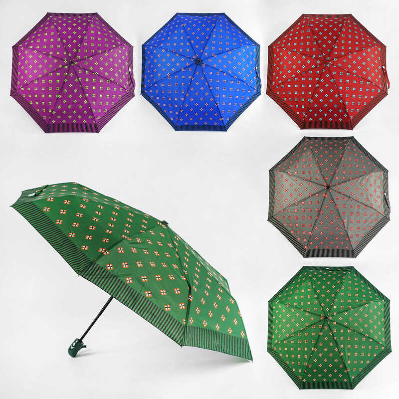 Парасолька C 55077 (60) 5 кольорів, автомат, d=95 см, у чохлі, в пакеті, ВИДАЄТЬСЯ ТІЛЬКИ МІКС ВИДІВ