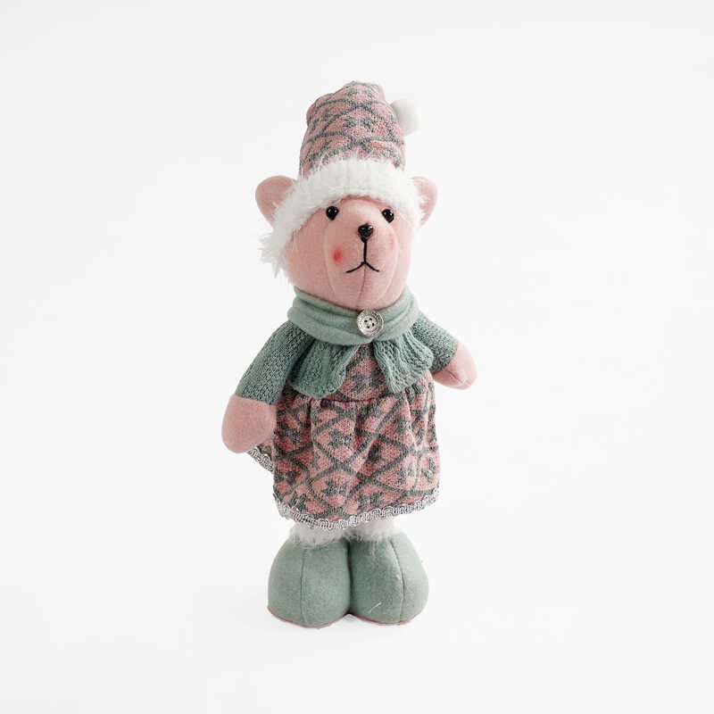 Новорічна декоративна іграшка C 67833 (144) “Ведмедик”, висота 28 см, в пакеті