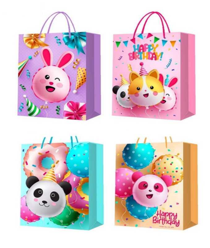 Пакет подарунковий С 69428 (480) 4 види, СЕРЕДНІЙ, ВИДАЄТЬСЯ ТІЛЬКИ МІКС ВИДІВ