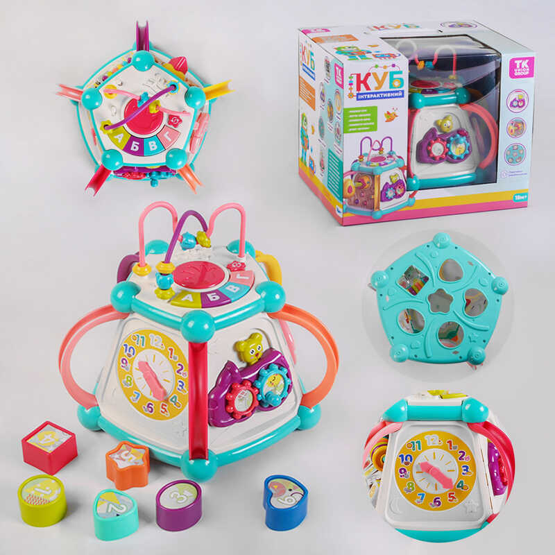 Музичний мультибокс 83944 (12/2) “TK Group”, ОЗВУЧУВАННЯ УКРАЇНСЬКОЮ МОВОЮ, 7 граней, піаніно 4 режими, підсвічування клавіш, в коробці