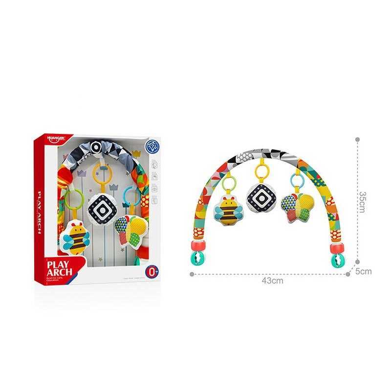 Брязкальце-дуга HE 0316 (24) 3 іграшки, пискавка, шелесткі елементи, в коробці