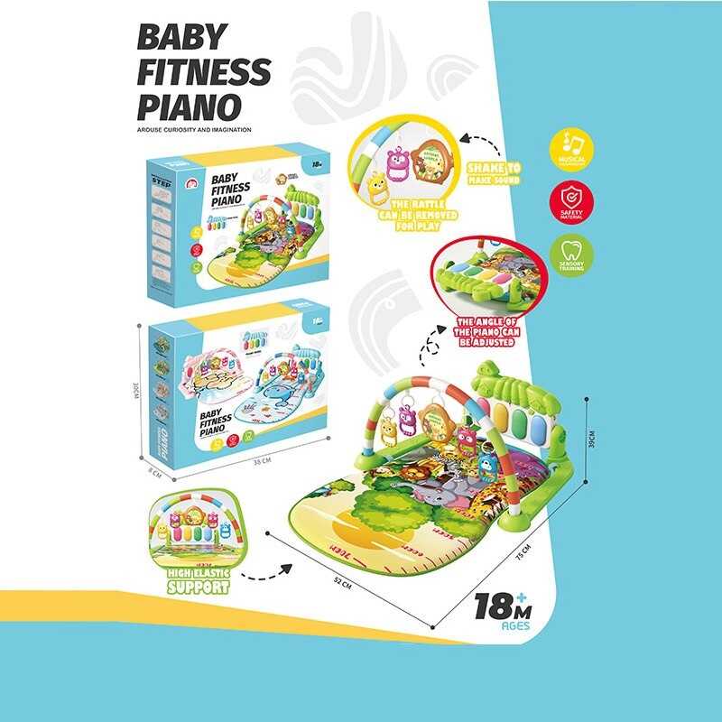 Килимок 1688-61 (30) піаніно, мелодії, підсвічування, 4 брязкальця, в коробці