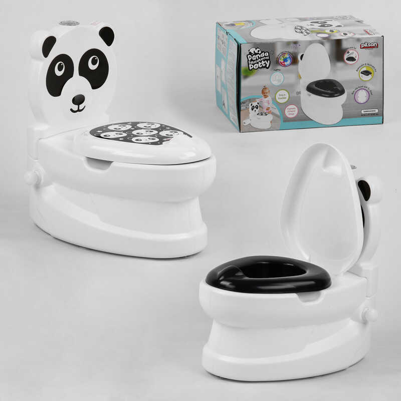 Горщик 07-561 Pilsan (4) "Панда", спинка, знімний горщик, тримач для паперу, звуки води, підсвічування кнопки, в коробці