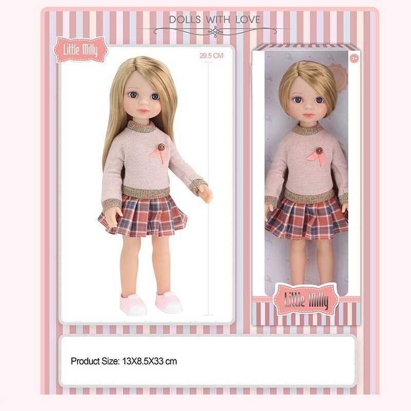 Лялька 91095 G (60/2) висота: 30 см, прошите волосся, знімний одяг та  взуття, рухомі кінцівки, в коробці