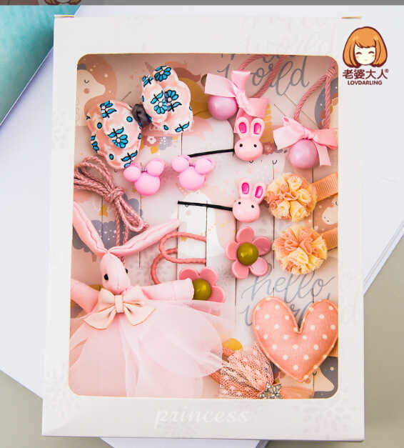 Набір прикрас C 67139 (480) заколки, резинки, прикраса для волосся, в коробці