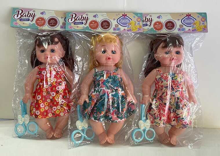 Лялька F 251 D (144/2) 3 види, висота: 30 см, рухливі повіки, знімний одяг, рухливі кінцівки, музичний чип, ножиці, в пакеті, ВИДАЄТЬСЯ ТІЛЬКИ МІКС ВИДІВ