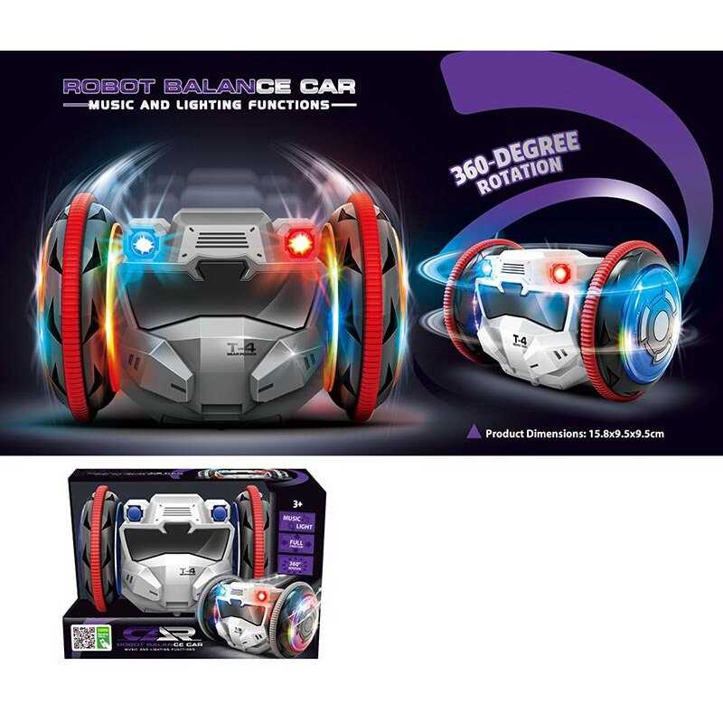 Машинка T 4 A (96) 2 режими роботи, підсвічування, музика, обертається, на батарейках, рух перед, в коробці