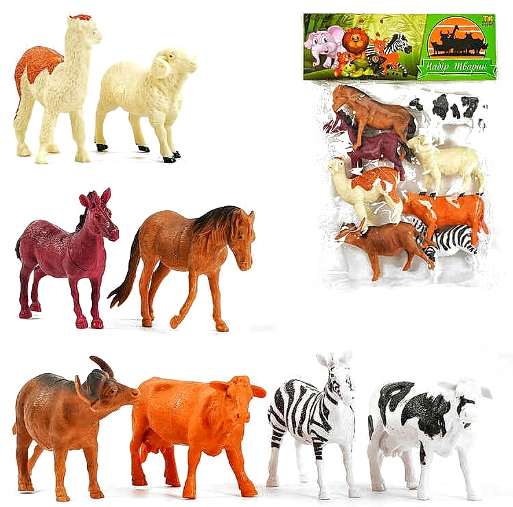 Набір тварин 04695  , свійські , 8 шт , в пакеті