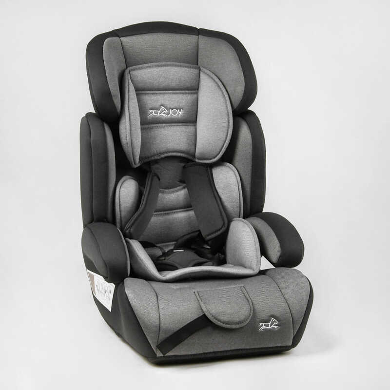 Автокрісло 55890 - GL (4) "JOY", колір - сірий, універсальне, з бустером, група 1/2/3, вага дитини від 9-36 кг, в пакеті