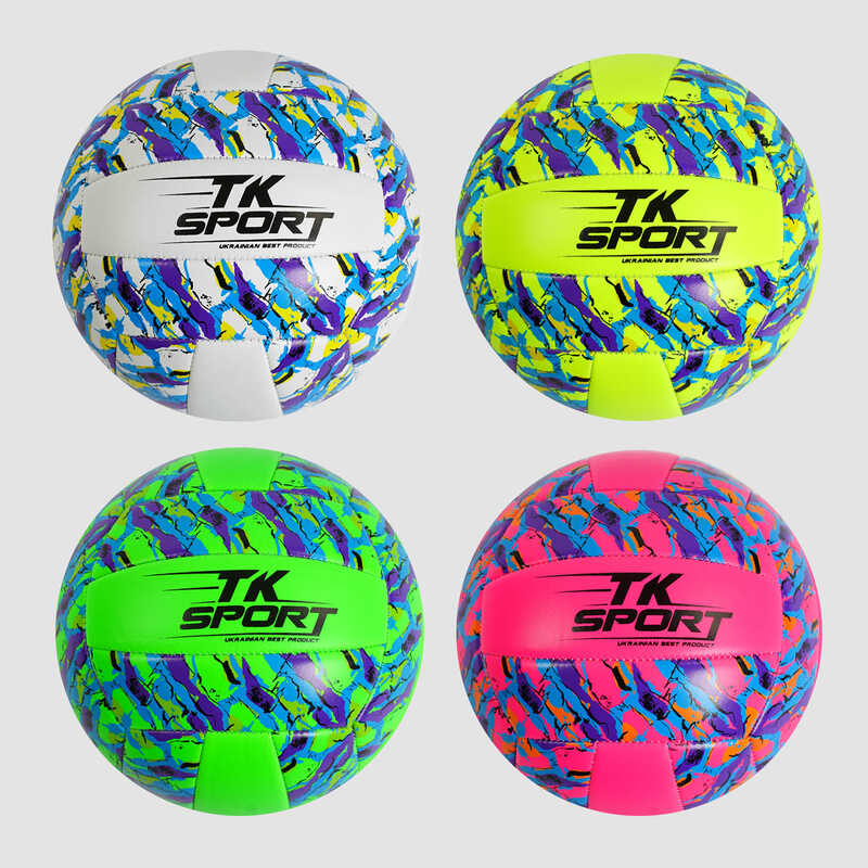 М`яч волейбольний С 54987 (60) "TK Sport" 4 види, матеріал PU, вага 260-280 грамів