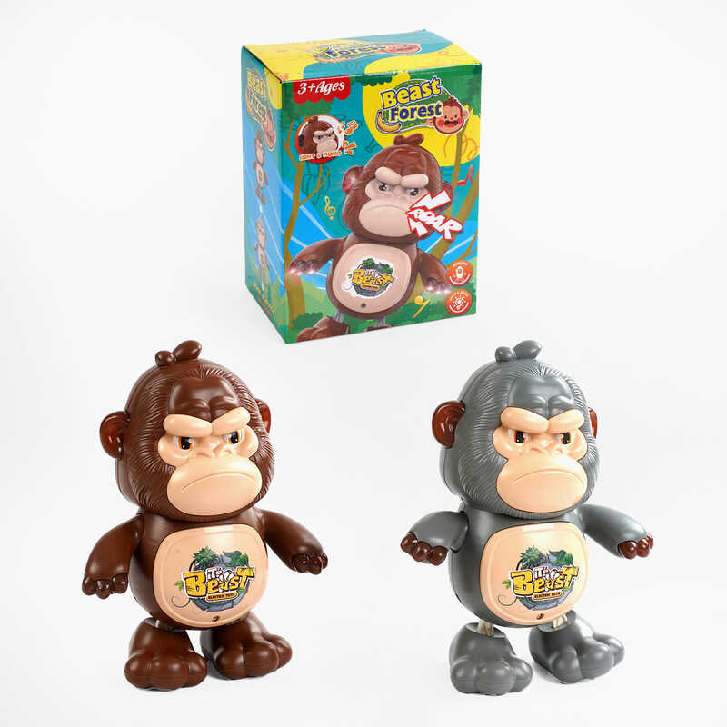 Мавпочка RS 5164 (60/2) 2 кольори, звук, підсвічування, танцює, рухає всіма частинами тіла, в коробці