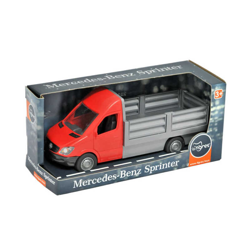гр Машина "Mercedes-Benz Sprinter" бортовий 39673 (червоний) (4) "Tigres" відчиняються двері кабіни, в коробці