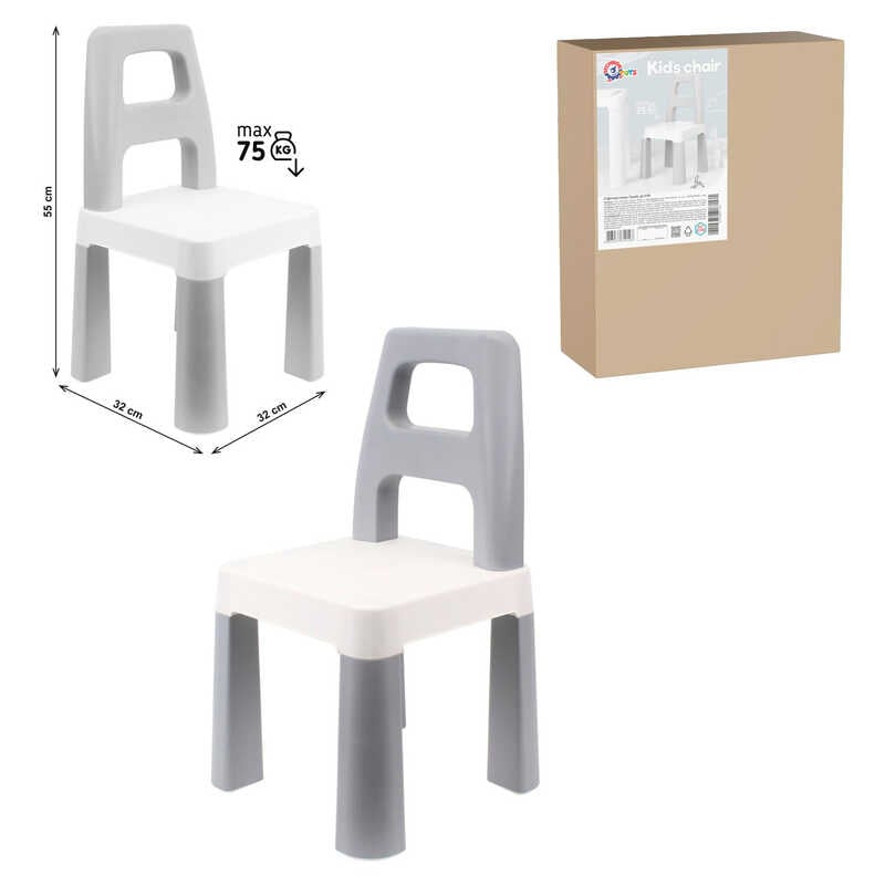 гр Дитячий стілець 0198 (1) Сірий "Technok Toys", 32х32х55 см, у коробці