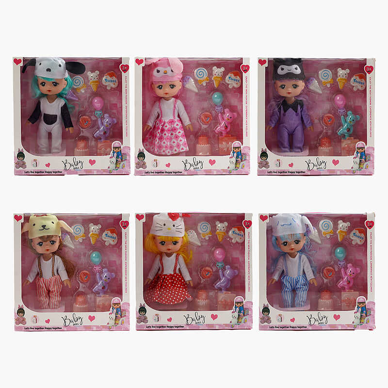 Лялька XD 63 B (60/2) висота - 27 см, музичний чіп, пісня англійською мовою, аксесуари, знімний одяг, знімне взуття, рухомі елементи, в коробці, ВИДАЄТЬСЯ МІКС ВИДІВ