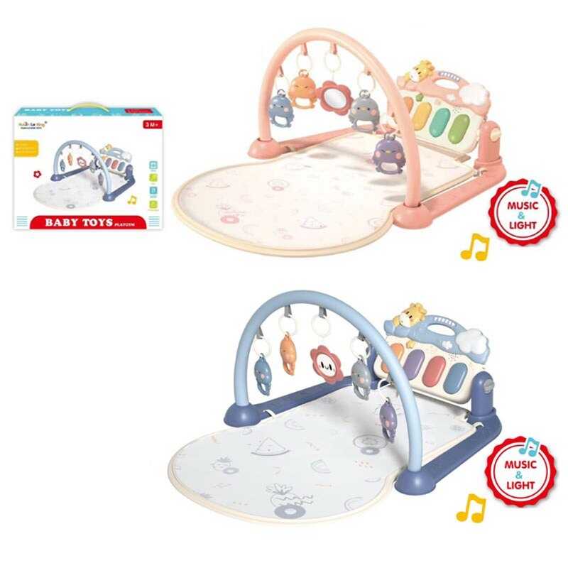 Килимок 997-62 A (18) 2 кольори, піаніно, мелодії, підсвічування, 5 підвісок, 4 брязкальця, в коробці