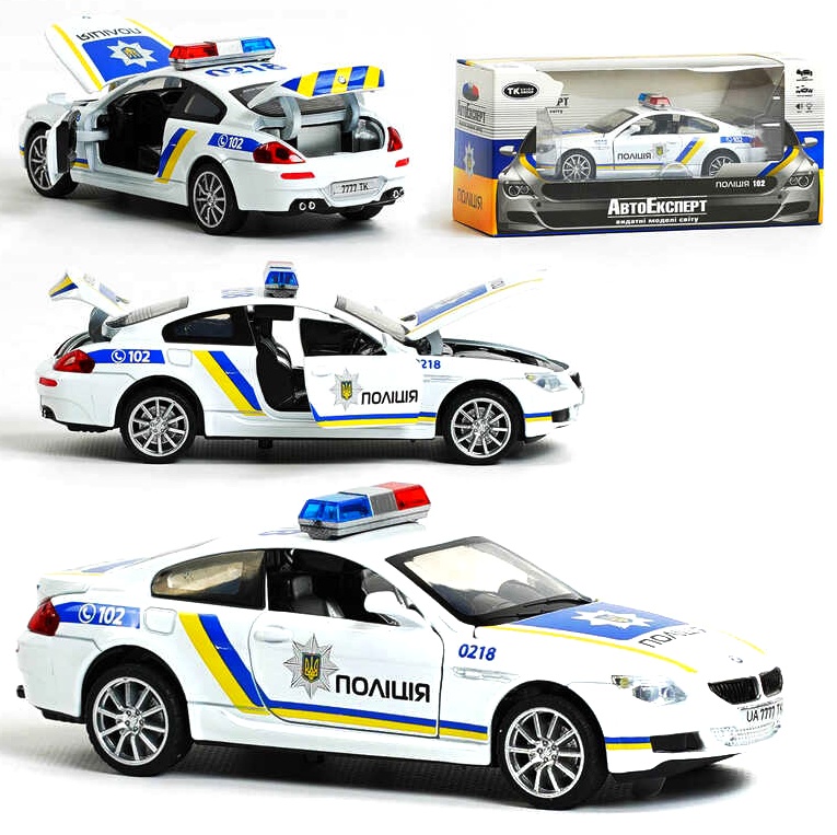 Машинка металопластик ТК 7777 UA , світло, звук, інерція, відчиняються двері, багажник, капот, в коробці, "Авто Експерт" 1:32,