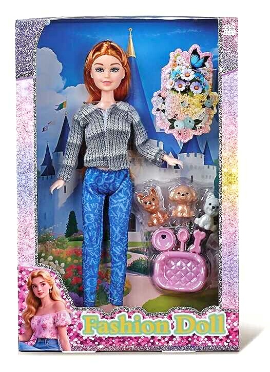 Лялька 8675-1 , висота: 30 см, шарнірні з’єднання суглобів, голова та руки - гума, знімний одяг та взуття, аксесуари, в коробці