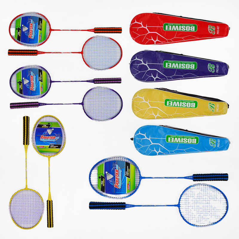 Бадмінтон С 64761 (50) "TK Sport", 4 кольори, 2 ракетки, в чохлі, ВИДАЄТЬСЯ ТІЛЬКИ МІКС ВИДІВ