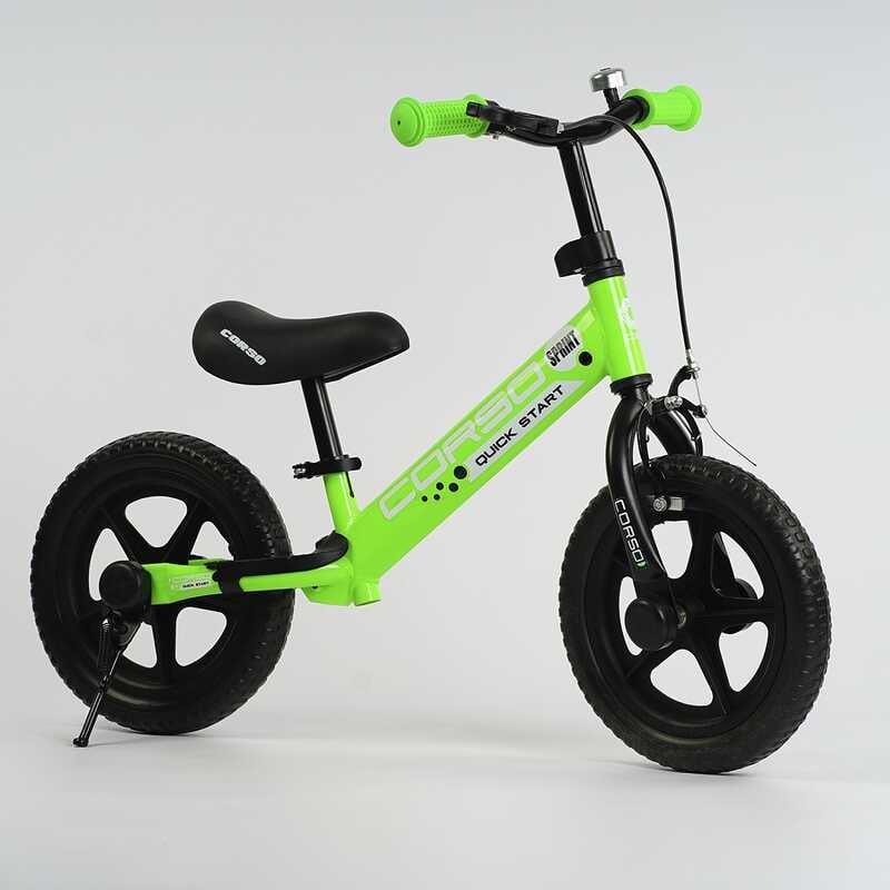 Велобіг "CORSO" 65166 (1) сталева рама, ручне гальмо, колесо 12" EVA (ПІНА), підставка для ніг, підніжка