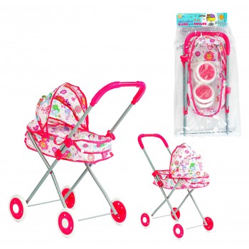 Візочок для ляльок ТК 15-230 , складна конструкція, пупс до 35 см, в пакеті