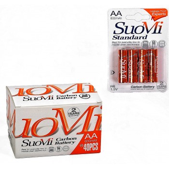 Батарейки “SuoMi” C 66691, пальчикові, АА 1,5V, ЦІНА ЗА 40 ШТУК В БЛОЦІ