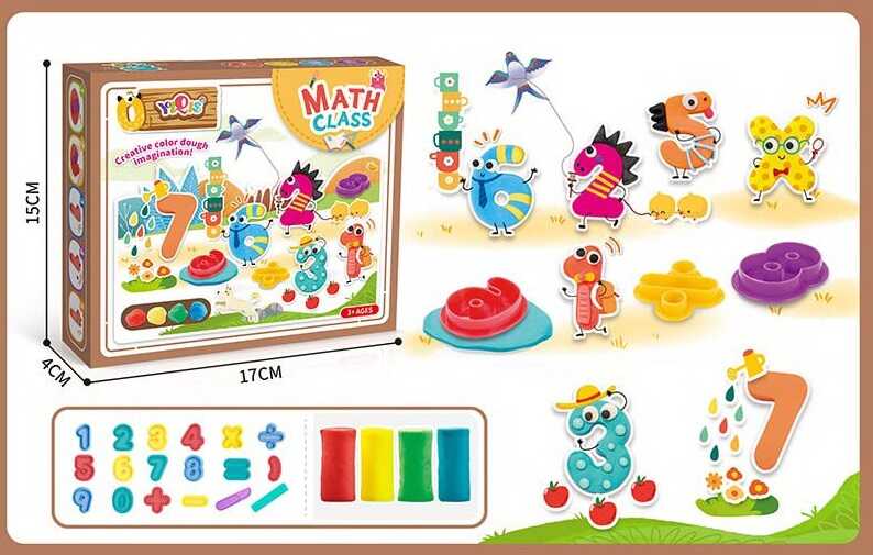 Тісто для ліплення 5829 C (120/2) 4 кольори, 16 форм, в коробці