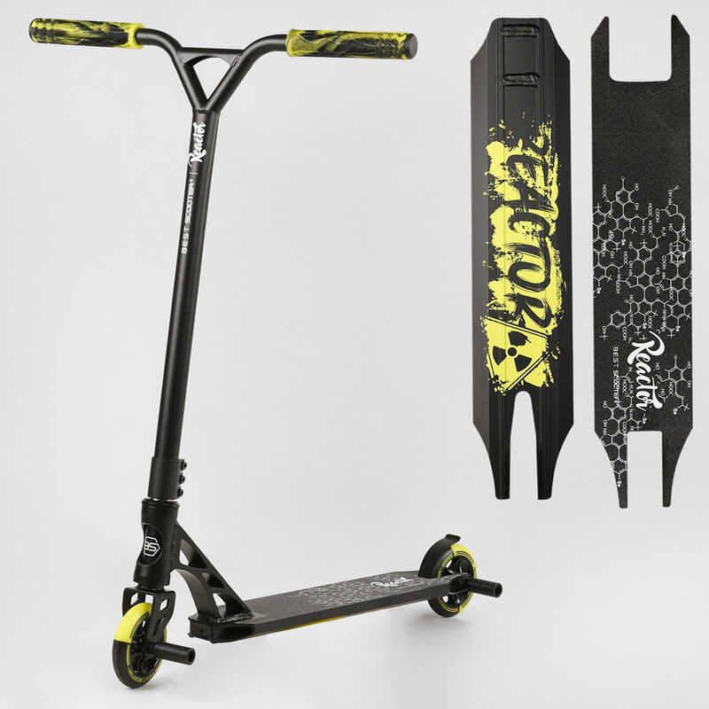 Самокат трюковий RC-22211 Best Scooter (4) «Reactor» HIC-система, ПЕГИ, алюмінієвий диск та дека, колеса PU, d=110 мм, ширина керма 55 см