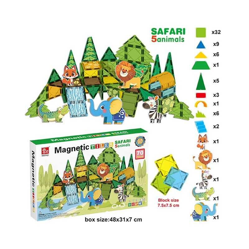 Магнітний конструктор SQ 66003-5 (8) 70 деталей, в коробці