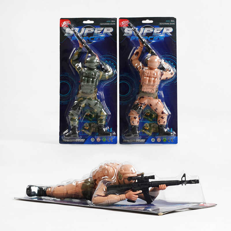 Солдат HD 915-02 A (72/2) 2 види, на батарейках, звук, підсвічування, рухається, на листі