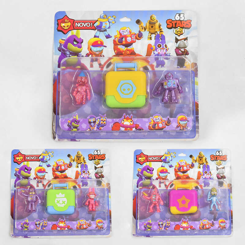 Герої LDY 20951 (252) Brawl Stars, 3 види, на листі, ВИДАЄТЬСЯ ТІЛЬКИ МІКС ВИДІВ