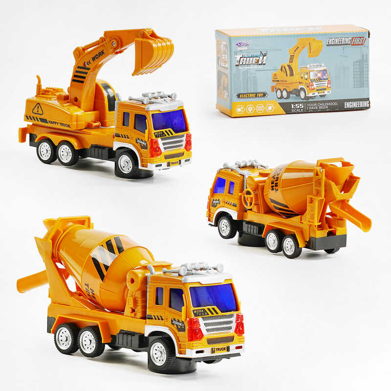 Спецтехніка 777-71 (120/2) 2 види, будівельна машинка, звук, підсвічування, колесо вільного ходу, в коробці