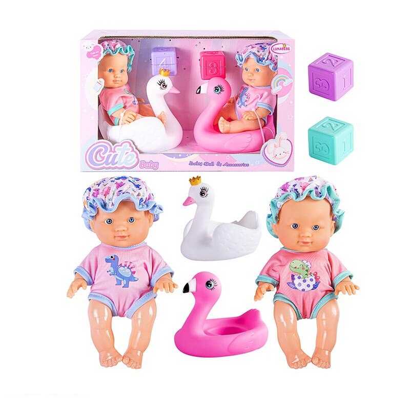 Набір пупсів HX 627-4 (24) 2 пупси, 22 см, імітація скляних очей, аксесуари, в коробці