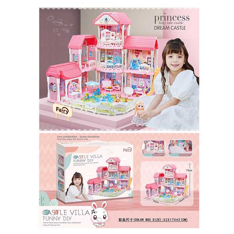 Будиночок 7003 (3) 2 ляльки, меблі, посуд, аксесуари, в коробці