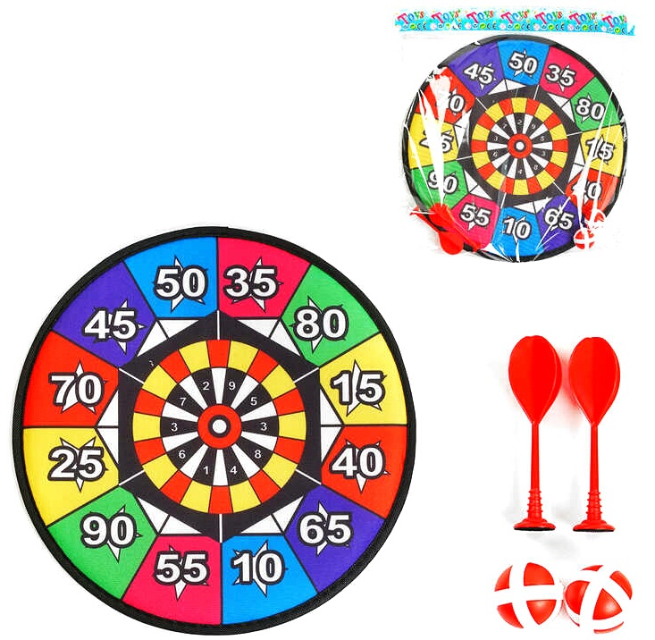 Дартс на липучках 36 F 07 , 2 дротики та 2 м'ячики, у пакеті