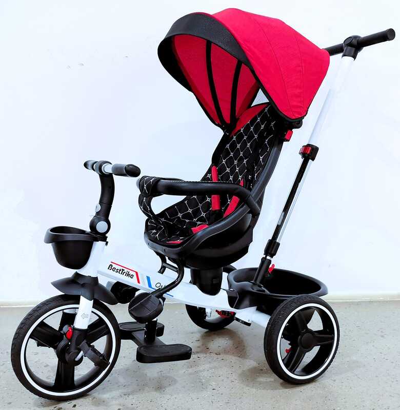 Велосипед 6390 – 22-918 BestTrike "Oscar" (1) ПОВОРОТНЕ СИДІННЯ, КЕРМО СКЛАДАЄТЬСЯ, КОЛЕСА З ПРОГУМОВАНИМ PU, КОШИК, ТЕЛЕСКОПІЧНА РУЧКА