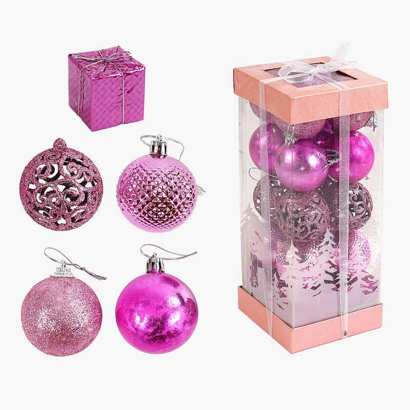 Новорічні прикраси C 67404 (90) 20 штук, кульки, D = 5 см, в коробці