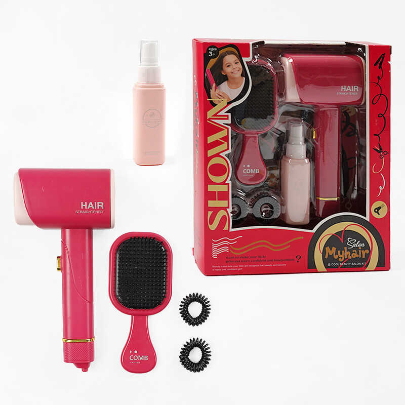 Набір перукаря 2805-4 (72/2) функціональний фен, гребінець, пляшечка з розпилювачем, підсвічування, резинки, в коробці