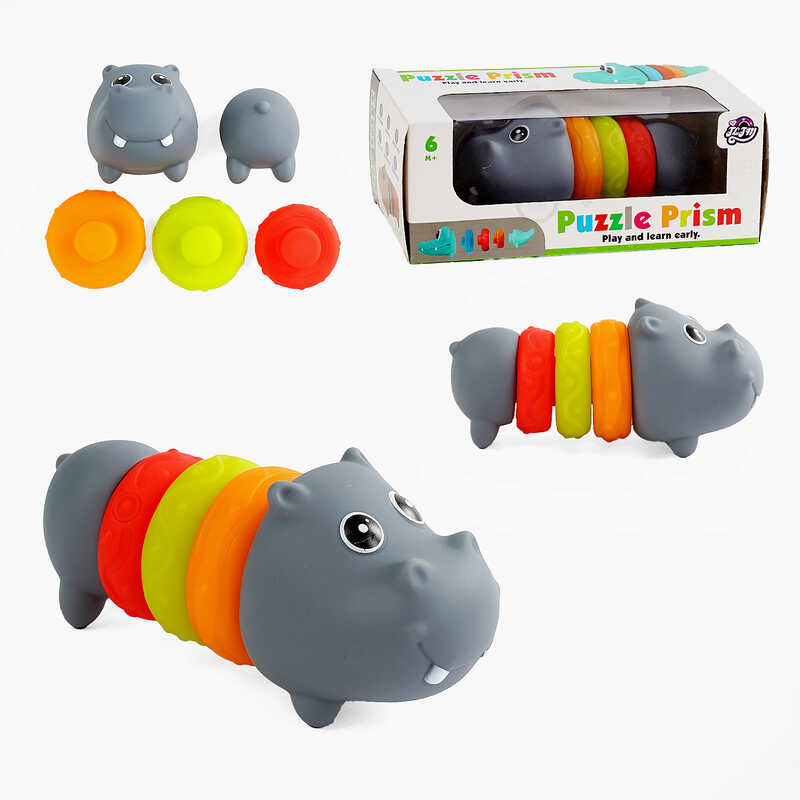 Пірамідка XQ 9934 C (144/2) “Бегемот”, гумова, 5 елементів, в коробці