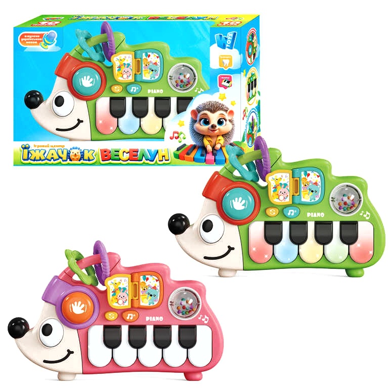 Піаніно "Їжачок веселун" 37746 "WToys", 2 кольори, ОЗВУЧ. УКР. МОВОЮ, в коробці