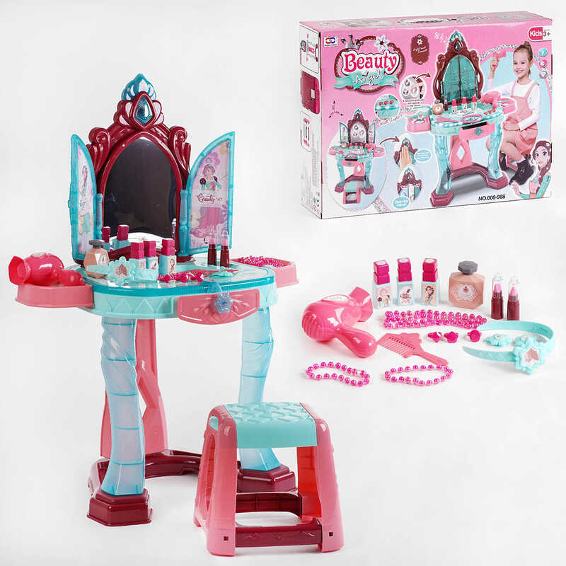 Трюмо 008-988 (6) сенсорне відкривання люстерка, звук, підсвічування, в коробці