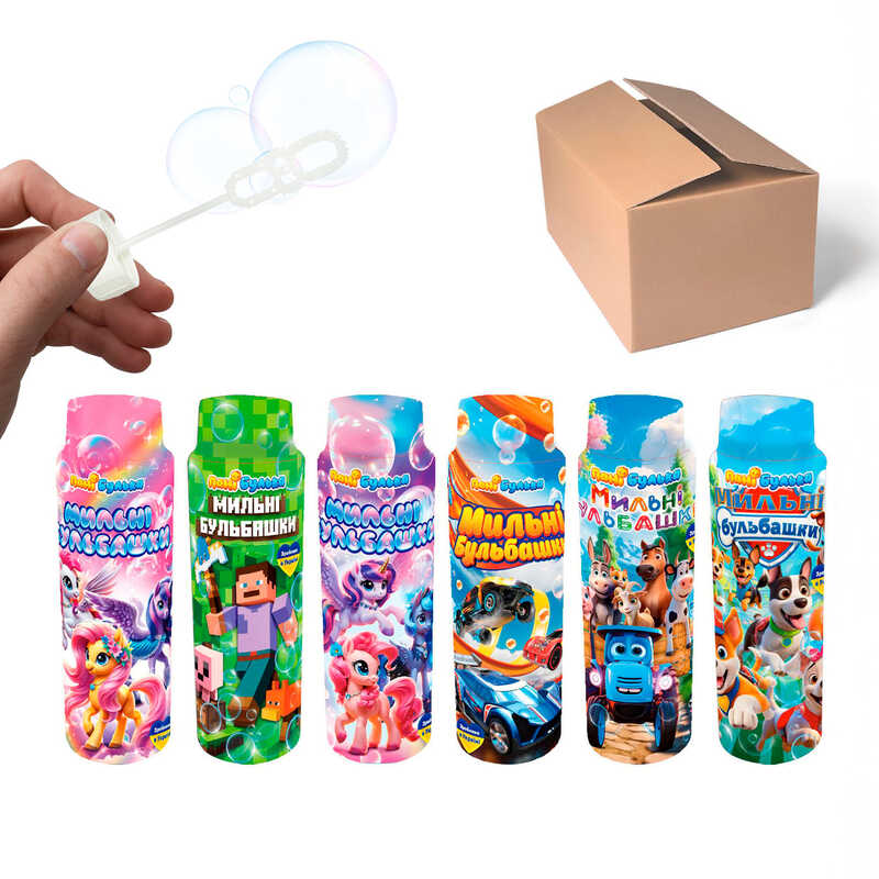 гр Мильні бульбашки 17151 ЦІНА ЗА 39 ШТ (1) "Пані Булька", 6 ВИДІВ У БЛОЦІ, 100 мл