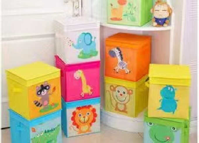 Короб-органайзер C 68849 (60) 25х25х25 см, складний, на липучці, ручки, в пакеті, ВИДАЄТЬСЯ МІКС ВИДІВ