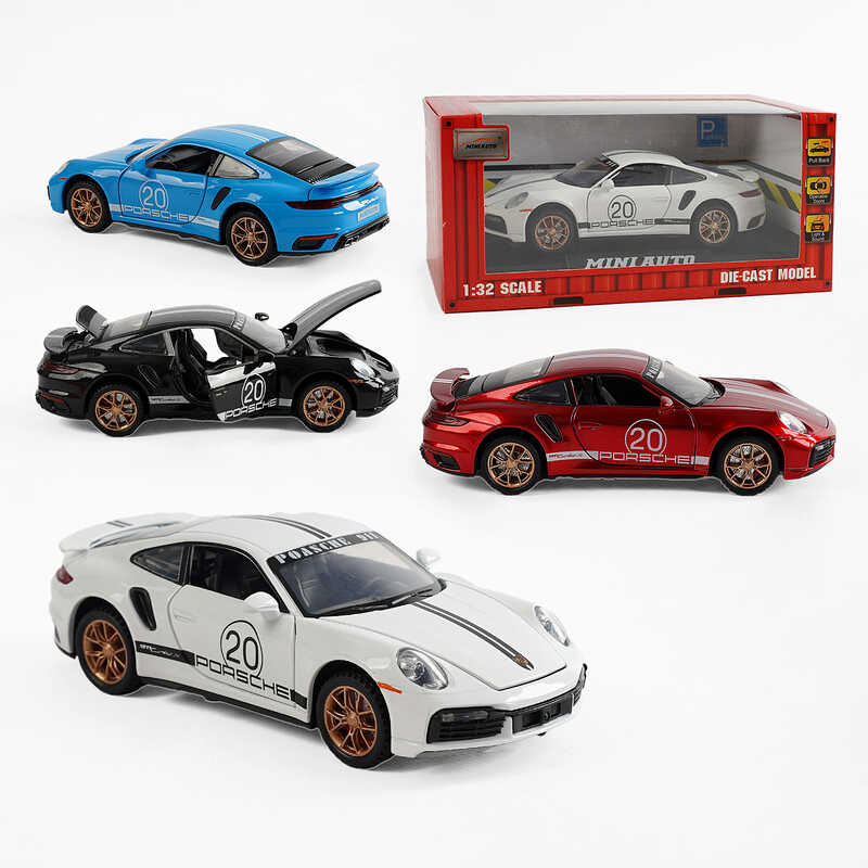 Машинка 3230 A (72/2) 4 кольори, металопластик, масштаб 1:32, звук, підсвічування, відкриваються двері, інерція, в коробці, ВИДАЄТЬСЯ ТІЛЬКИ МІКС ВИДІВ