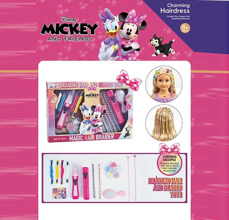 Прикраси для волосся D 8976-3 (32) стайлер, прилад для плетіння, підсвітка, звук, аксесуари, щітка, нитки, намистини, в коробці