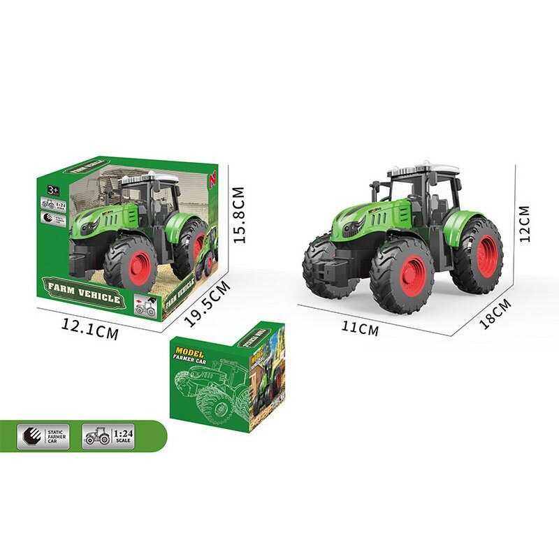 Трактор 99-74 A (48) масштаб: 1:24, гумові колеса, в коробці