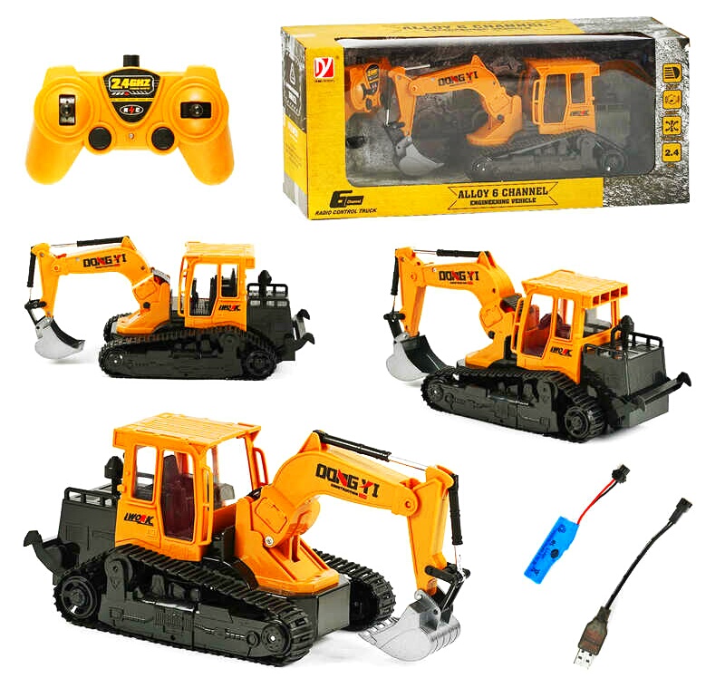 Екскаватор на радіоуправлінні A 8863-73 , акумулятор 3.7V, підсвічування, звук, в коробці