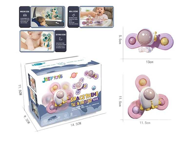Брязкальце 32 G (120/2) “Космос”, 2 штуки, спінер, присоска, в коробці