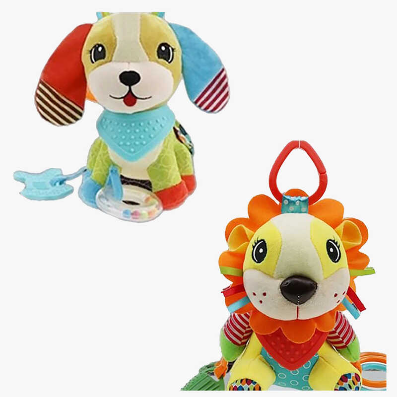 Брязкальце C 75358 (100) гумові прорізувачі, шелесткі елементи, середня висота 20 см, в пакеті, ВИДАЄТЬСЯ МІКС ВИДІВ