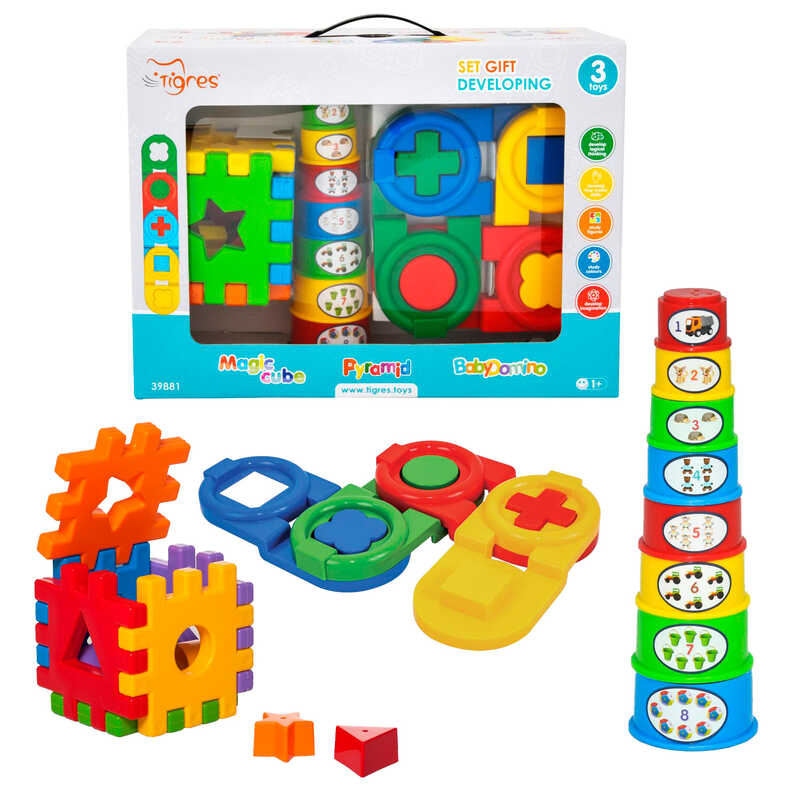 гр Набір подарунковий розвиваючий 39881 3 ел. (7) "Tigres", в коробці
