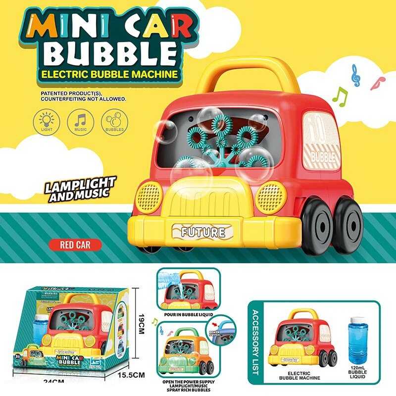 Установка з мильними бульбашками KB 1285 (24) 2 кольори, на батарейках, підсвітка, звук, мильний розчин,  в коробці